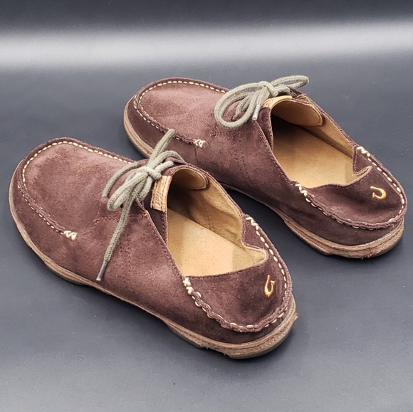 *SOLD *Olukai Ohana Nubuck lace up, or slip on, your choice, casual mens - Picture 7 of 12